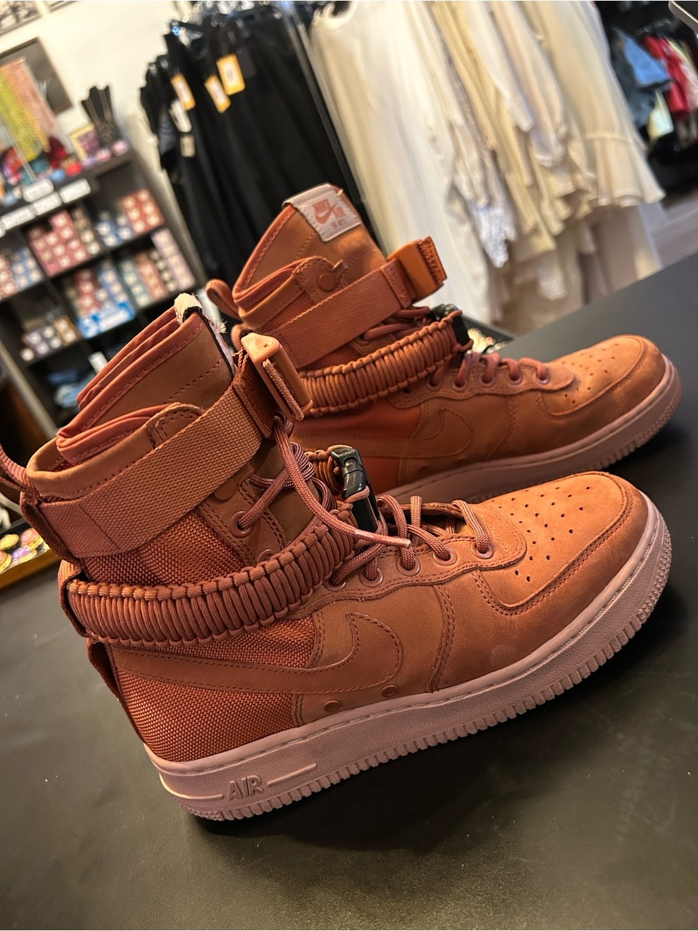 Nike Terracotta High-Top Utility Sneakers - Picture 2 of 8